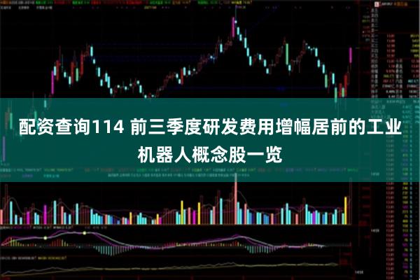配资查询114 前三季度研发费用增幅居前的工业机器人概念股一览